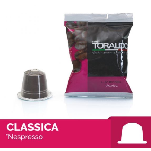100 CAPSULE CAFFÈ TORALDO MISCELA CLASSICA COMP. CON NESPRESSO