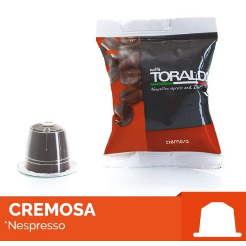 100 CAPSULE CAFFÈ TORALDO MISCELA CREMOSA COMP. CON NESPRESSO