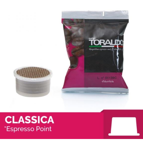 100 CAPSULE CAFFÈ TORALDO MISCELA CLASSICA COMP. CON LAVAZZA ESPRESSO POINT