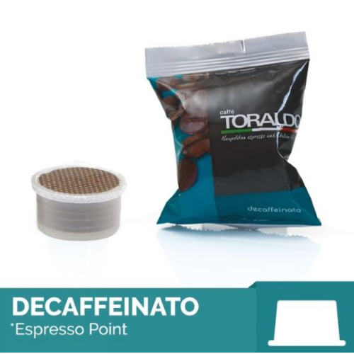 100 CAPSULE CAFFÈ TORALDO MISCELA DECAFFEINATO COMP. CON LAVAZZA ESPRESSO POINT