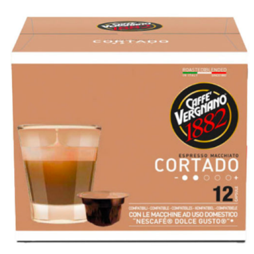 72 CAPSULE CORTADO CAFFÈ VERGNANO ATLANTIS COMP. CON DOLCE GUSTO