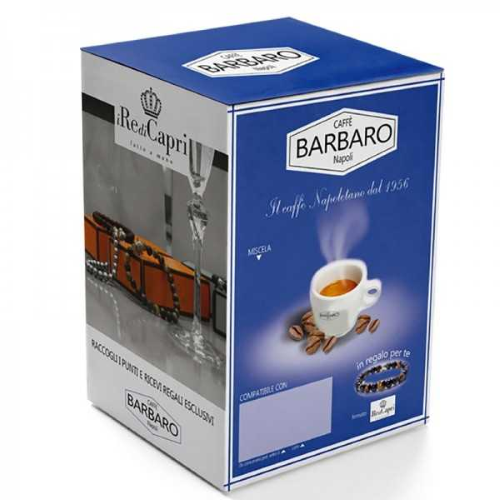 100 CAPSULE CAFFÈ BARBARO MISCELA CREMOSO NAPOLI COMP. CON NESPRESSO