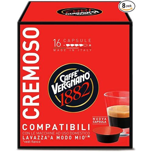 128 CAPSULE CREMOSO  DISCOVERY CAFFÈ VERGNANO COMP.CON LAVAZZA A MODO MIO 
